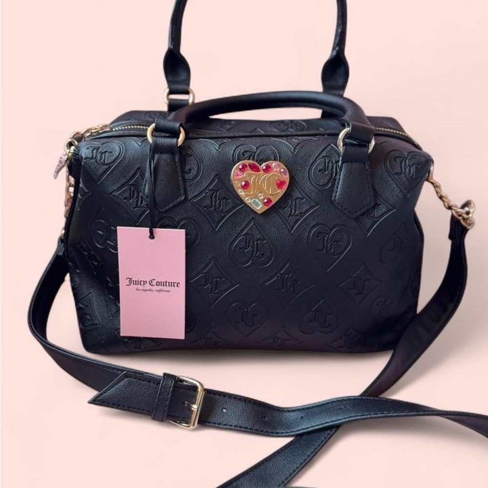Y2K Juicy Couture Monogram Crossbody Black Satchel New with tags!